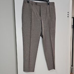 Zanella Men's Elegant Gray Patterned Pants